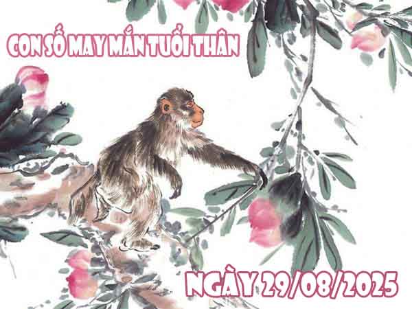 Con số đẹp tuổi Thân ngày 29/8/2025 thứ 6 hôm nay
