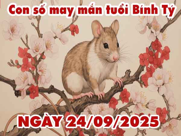 Con số lộc phát tuổi Bính Tý ngày 24/9/2025 thứ 4 hôm nay