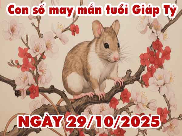 Con số lộc phát tuổi Giáp Tý ngày 29/10/2025 thứ 4 hôm nay