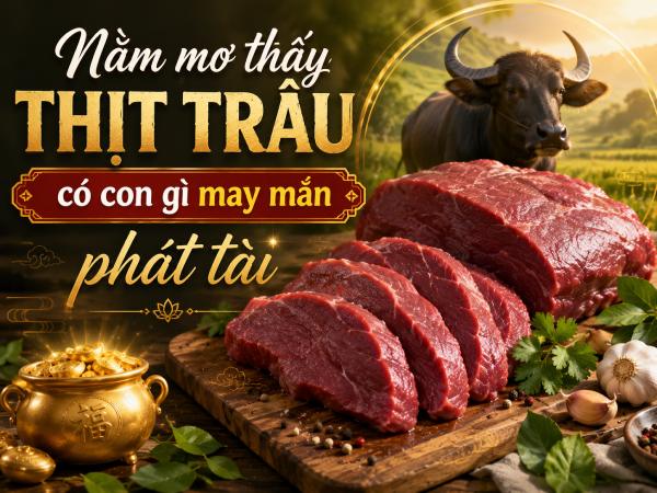 Nằm mơ thấy thịt trâu có con gì may mắn phát tài
